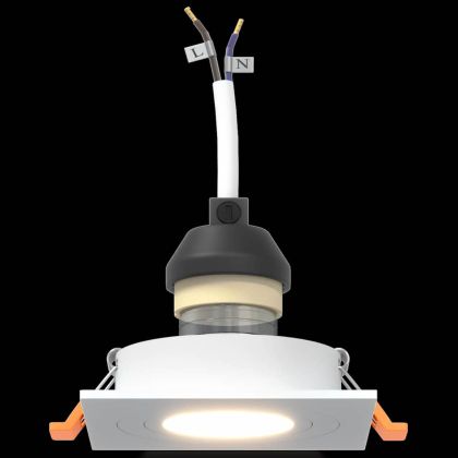 Спотлайтове с прожектори 24 pcs Бяло 9 x 9 x см Алуминий