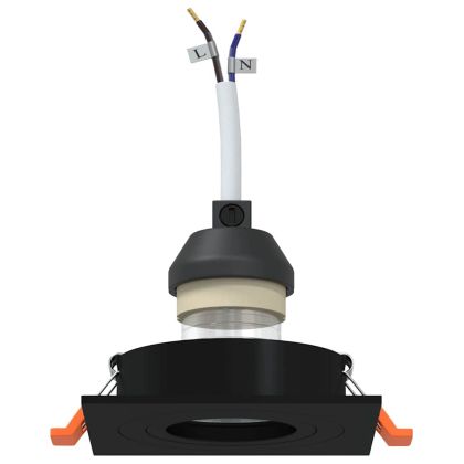 Спотлайтове с прожектори 24 pcs Черно 9 x 9 x см Алуминий