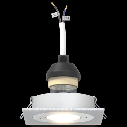 Спотлайтове с прожектори 12 pcs Сребрист 9 x 9 x см Алуминий