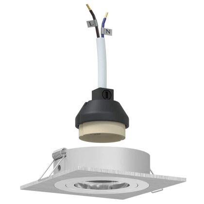 Спотлайтове с прожектори 24 pcs Сребрист 9 x 9 x см Алуминий