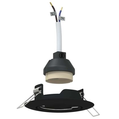 Спотлайтове с прожектори 12 pcs Черно 9 x 9 см Метал