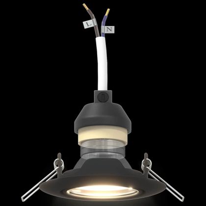 Спотлайтове с прожектори 24 pcs Черно 9 x 9 см Метал