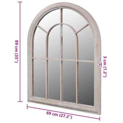 Градинско рустик огледало арка 69x89 см за открито/закрито