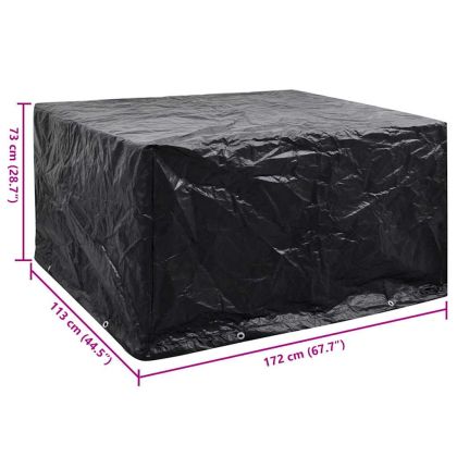 Покривало за градински мебели 8 капси 172 x 113 x 73 см