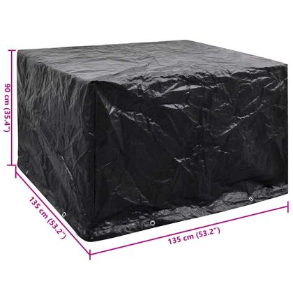 Покривало за градински мебели 8 капси 135 x 135 x 90 см