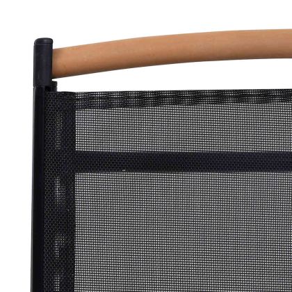 Сгъваеми градински столове 4 бр алуминий и Textilene черни