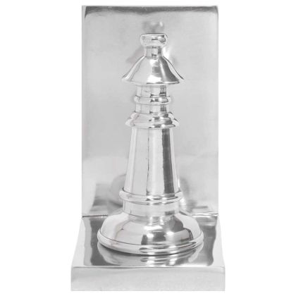 Подпори за книги 2 pcs Сребрист 11 x 12 x 19.5 см Алуминий