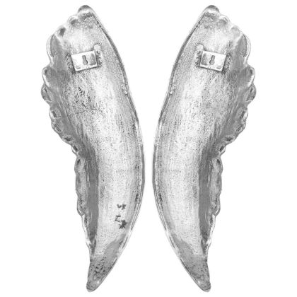 Скулптура с криле Сребрист 31 x 5 x 91 см Алуминий