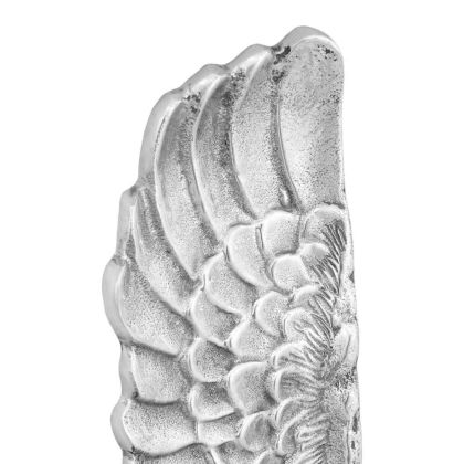 Скулптура с криле Сребрист 31 x 5 x 91 см Алуминий