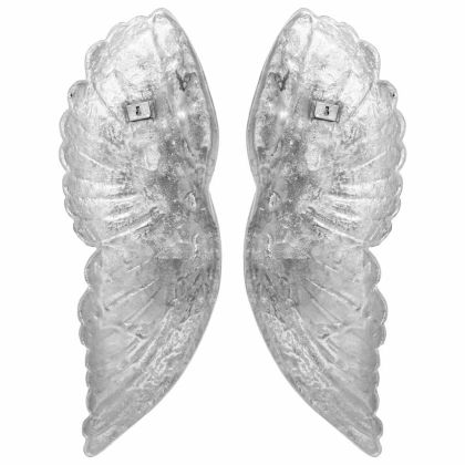 Скулптура с криле Сребрист 17 x 5 x 59 см Алуминий