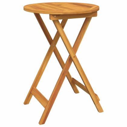 Градински бистро комплект 3 pcs Кафяво Акациево дърво масив