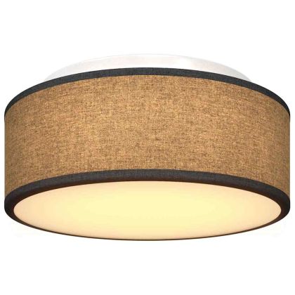 Таванна лампа Черно 30 x 13.5 см текстил