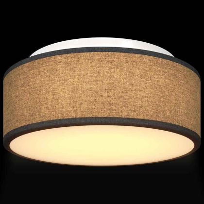 Таванна лампа Черно 30 x 13.5 см текстил