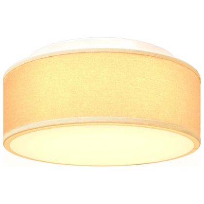 Таванна лампа Бяло 30 x 13.5 см текстил