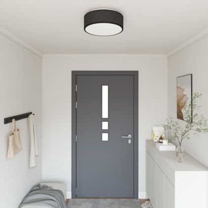 Таванна лампа Черно 38 x 13.5 см текстил