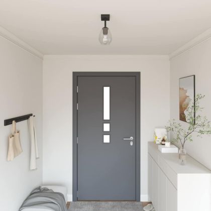 Таванен спот Черно 13 x 13 x 26 см Стъкло и метал