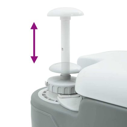 Къмпинг тоалетна Сив 41,5 x 36,5 x 42 см