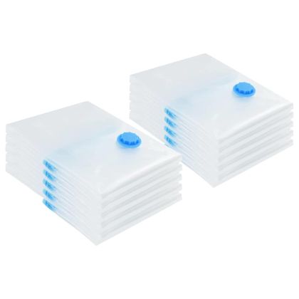 Вакуумни торби за съхранение 10 pcs Прозрачен и син 70 x 50 cm