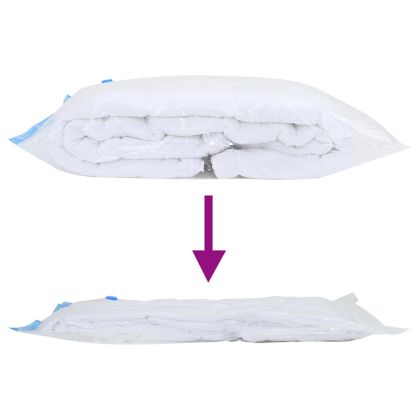 Вакуумни торби за съхранение 10 pcs Прозрачен и син 100 x 80 cm