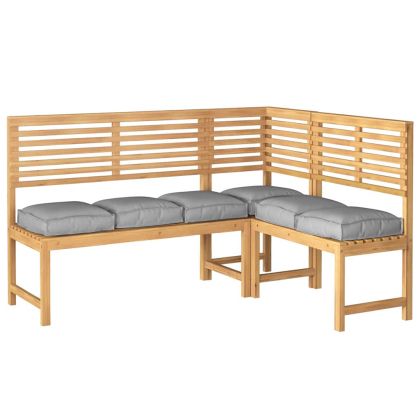 Възглавница за палетна седалка 6 pcs Сив 40 x 40 x 8 см