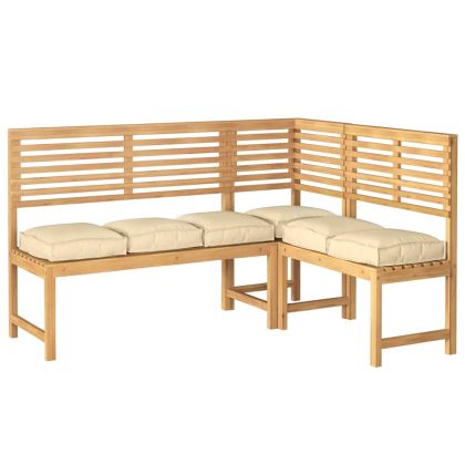 Възглавница за палетна седалка 6 pcs Бежово 40 x 40 x 8 см