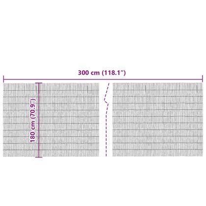 Ограда от тръстика Кафяво 300 x 180 cm Ръст