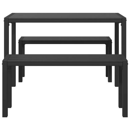 Комплект за хранене в градината 3 pcs Антрацит Стомана