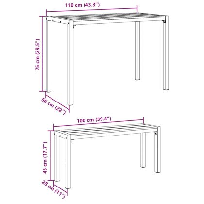 Комплект за хранене в градината 3 pcs Кафяво Стомана