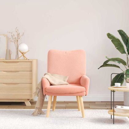 Кресло за релаксация Розово 63 x 67 x 94 см текстил