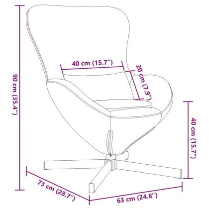 Стол яйце Светло зелено 63 x 73 x 90 см Кадифе