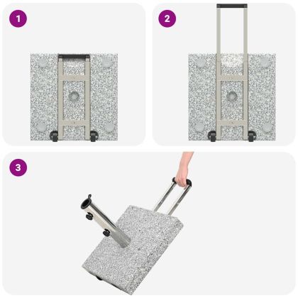 Основа за чадър Сив 41 x 41 x 37 см Гранит