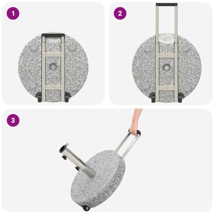 Основа за чадър Сив 45 x 45 x 37.5 см Гранит