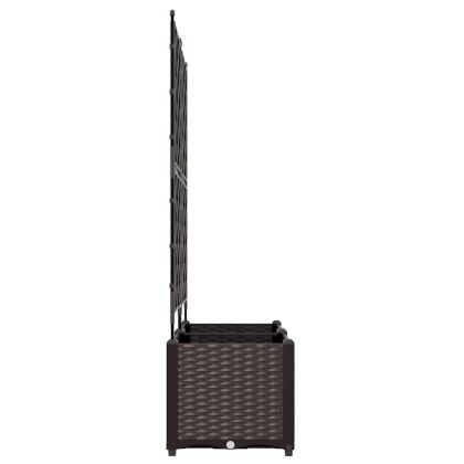 Градинска саксия с решетка 2 pcs Кафяво 80 x 40 x 143 см ПП