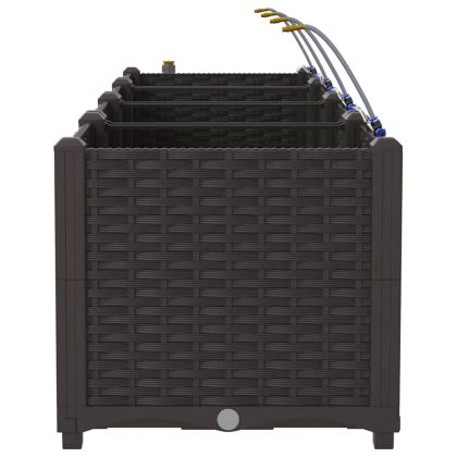 Градински саксии Кафяво 160 x 40 x 37.5 см Стомана