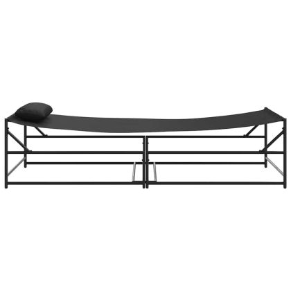 Шезлонг Антрацит 200 x 74 x 73 см Текстилен и стомана