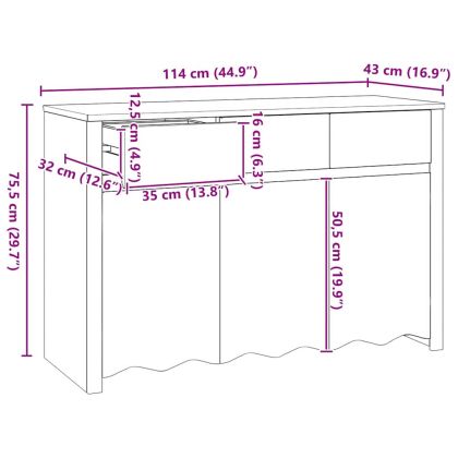 Служебеншкаф Drammen Бяло 114 x 43 x 75.5 см
