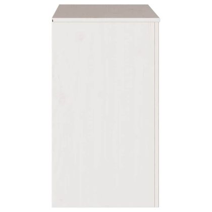 Шкаф Drammen Бяло 79 x 43 x 75.5 см Масивна борова дървесина