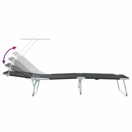 Шезлонг 2-човек 2 pcs Черно 58 x 188 x 77см текстил