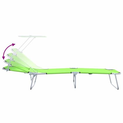 Шезлонг 2-човек 2 pcs Зелен 58 x 188 x 77см текстил