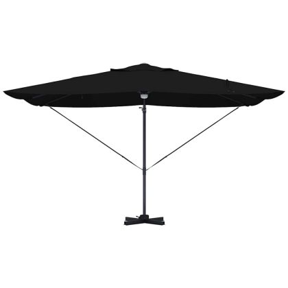 Чадър Рома с ветрило Черно и черно 352 x 251 x 265 см