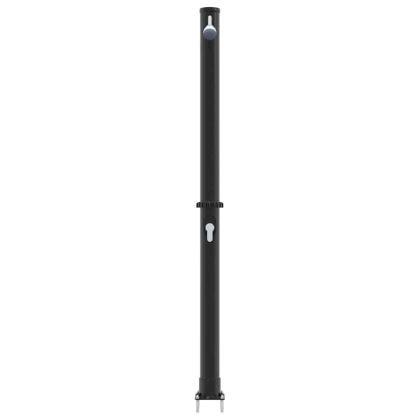 Външен соларен душ Черно 217 см PVC и алуминий