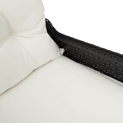 Разтегателен стол Черно 56 x 66 x 95см полиратан