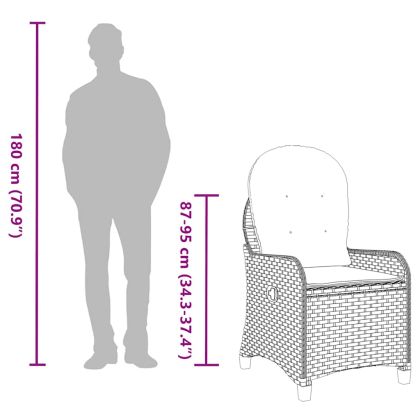 Разтегателен стол Бежово 56 x 66 x 95см полиратан