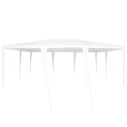 Парти шатър Бяло 600 x 400 x 266 см Полиестер и стомана