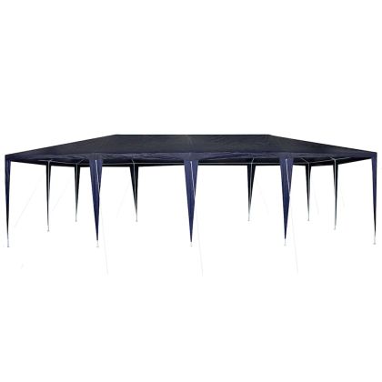 Парти шатър Синьо и бяло 800 x 400 x 266 см Полиестер и стомана