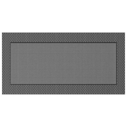 Външен килим ARAKIL Черно и сиво 250 x 500 cm ПП