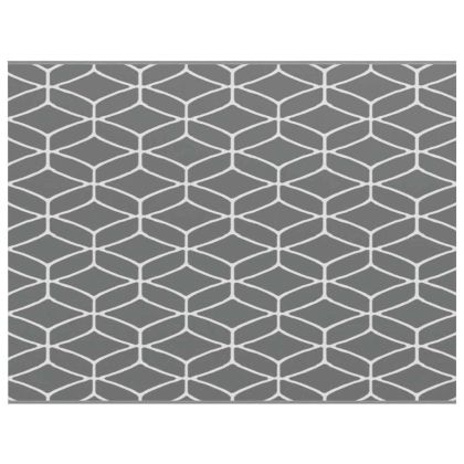 Външен килим ARAKIL Сиво и бяло 250 x 300 cm ПП