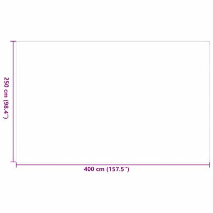 Външен килим ARAKIL Сиво и бяло 250 x 400 cm ПП