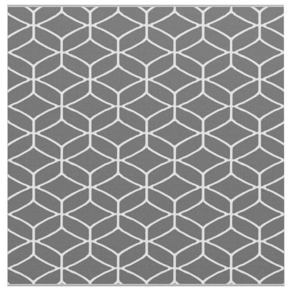 Външен килим ARAKIL Сиво и бяло 300 x 300 cm ПП