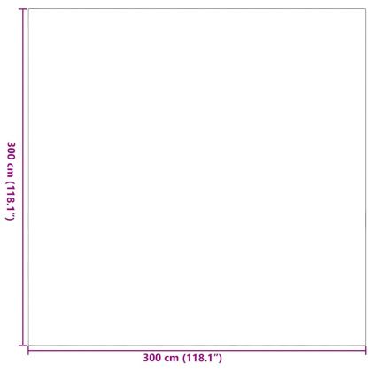 Външен килим ARAKIL Сиво и бяло 300 x 300 cm ПП